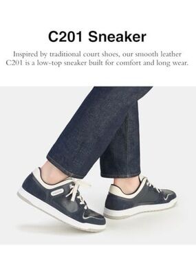 COACH C201 Mixed Material Sneaker Midnight Navy 11.5 D (M)